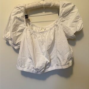 H&M White Puff Sleeve Blouse